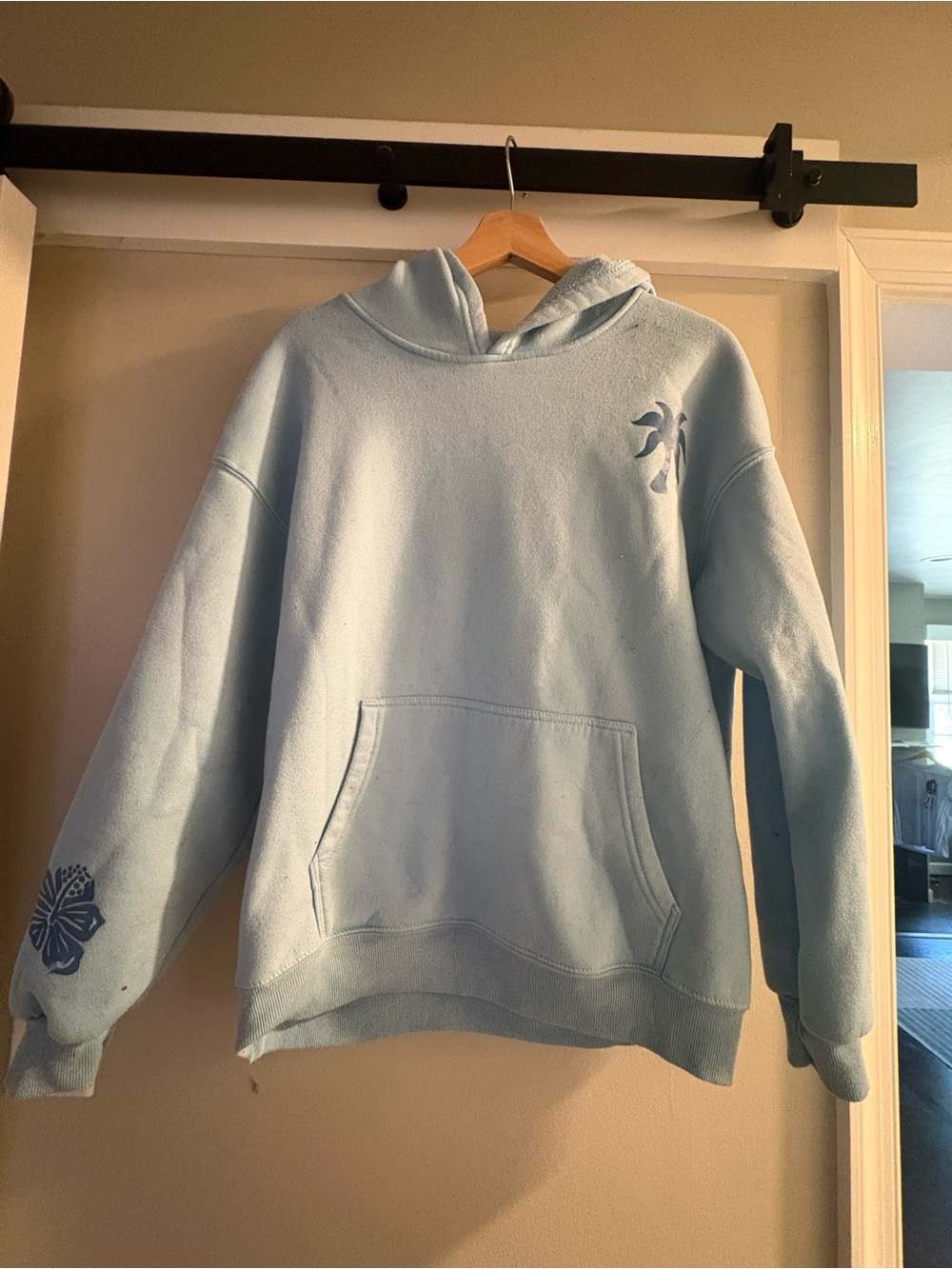 Light Blue Hooded Sweatshirt - Unbranded
